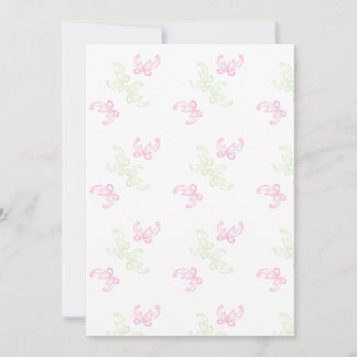 Carte Papier feuille et papillons