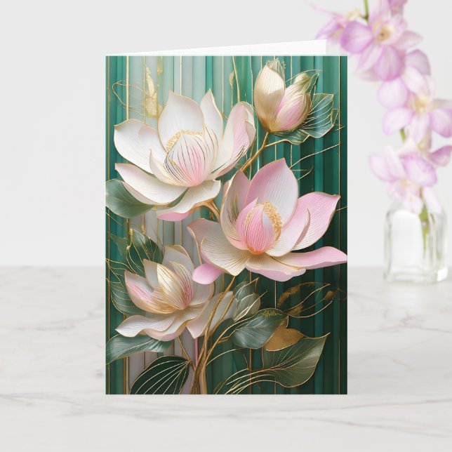 Carte Papier peint en fleurs japonais Magnolia Art (Orchidée)