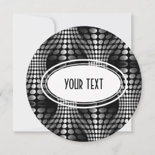 Carte Papier peint Vagues pointillé noir et blanc