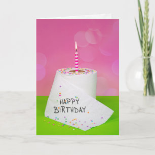 Carte Papier toilette d'anniversaire avec bougie