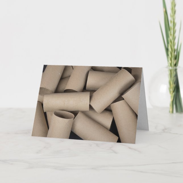 Carte papier toilette vide rouleaux anniversaire (Devant)