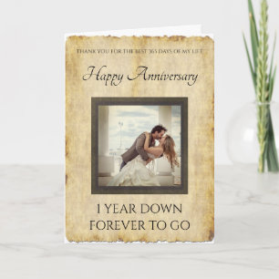 Carte Papier Traditionnel 1er Anniversaire