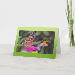 Carte Papillon à fleurs Anniversaire