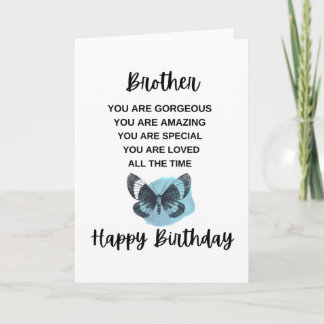 Carte Papillon Avec Message Anniversaire Pour Votre Frèr