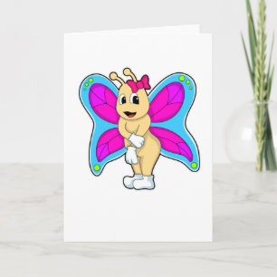 Carte Papillon avec ruban