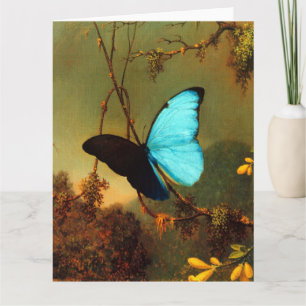 Carte Papillon bleu Morpho de Martin Johnson Heade