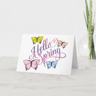 Carte Papillon Bonjour printemps