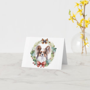Carte Papillon Christmas Wreath Festive Pup