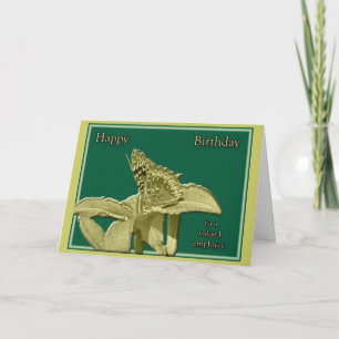 Carte papillon d'anniversaire de l'employé