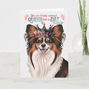 Carte Papillon Dog Queen pour une journée Anniversaire a