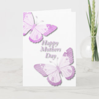 Carte Papillon en rose 