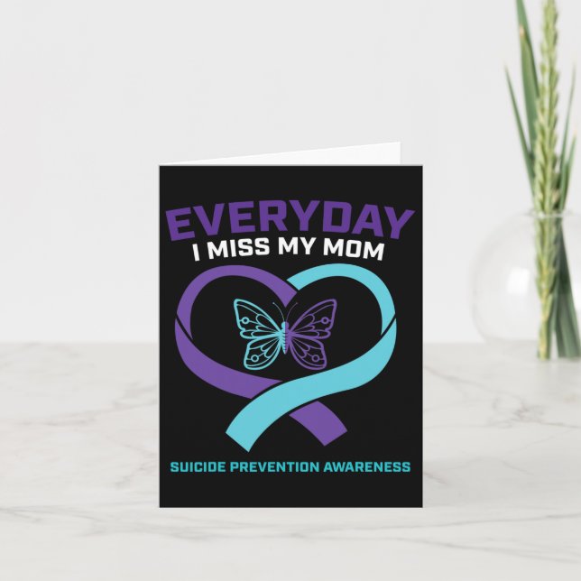 Carte Papillon En Souvenir Affectueux Maman Prévention d (Devant)