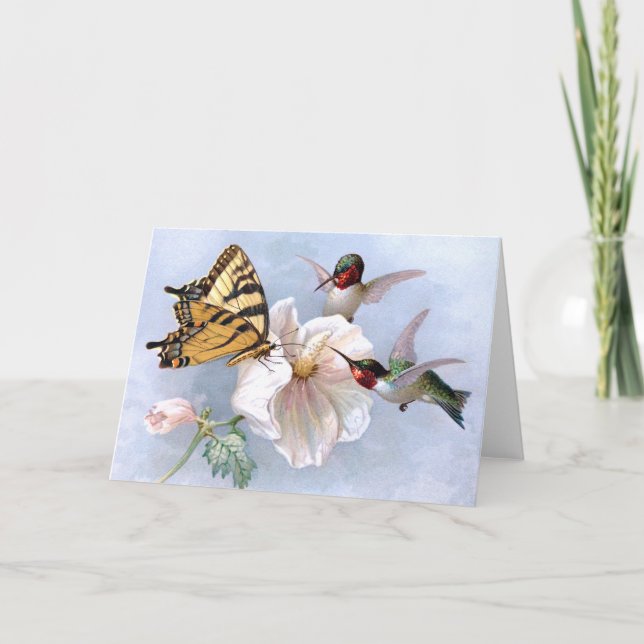 Carte Papillon et colibri (Devant)