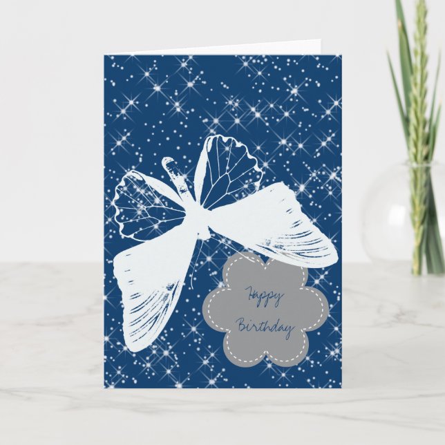 Carte Papillon étincelant (Devant)