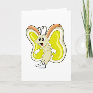 Carte Papillon jaune
