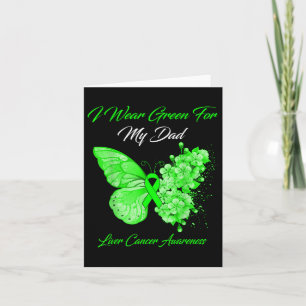 Carte Papillon Je Porte Vert Pour Mon Père Cancer Du Foi