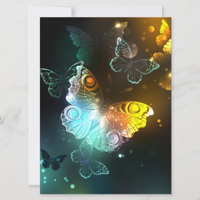 Carte Papillon lumineux et papillons de nuit (Devant)
