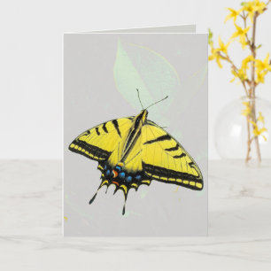 Carte Papillon Papillon Tigre de l'Ouest & feuille 