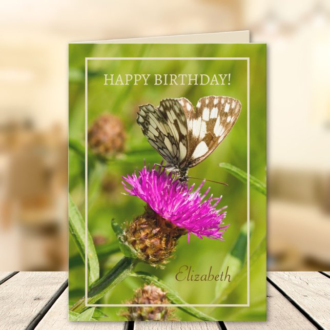 Carte Papillon personnalisé Joyeux anniversaire (Créateur téléchargé)