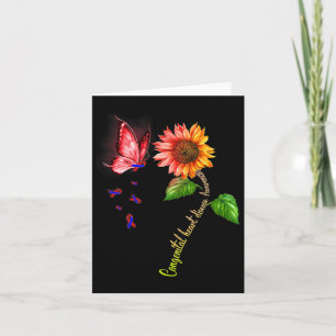 Carte Papillon Tournesol Maladie cardiaque congénitale A