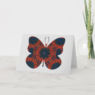 Carte Papillon Vintage Floral Card Series 3