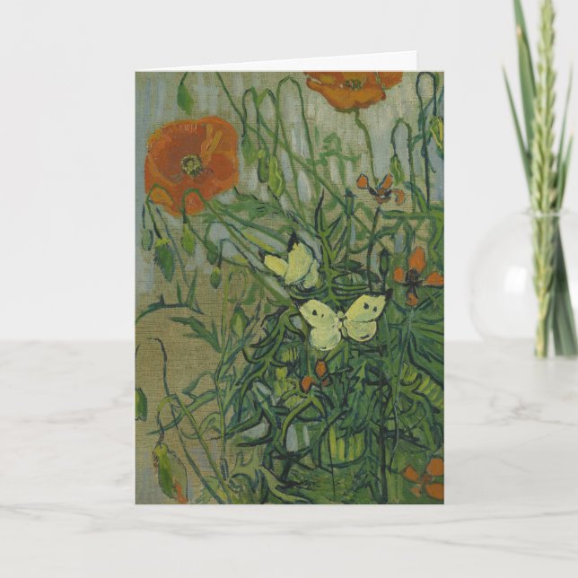 Carte Papillons et papillons par Vincent van Gogh (Devant)