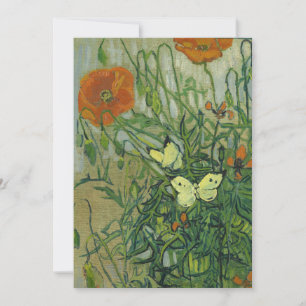 Carte Papillons et papillons   Vincent van Gogh