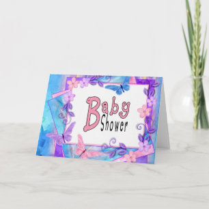 Carte papillons éternels-Baby shower
