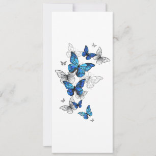 Carte Papillons volants bleus Morpho