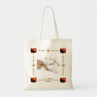 Carte Papouasie-Nouvelle-Guinée + Sac à drapeaux