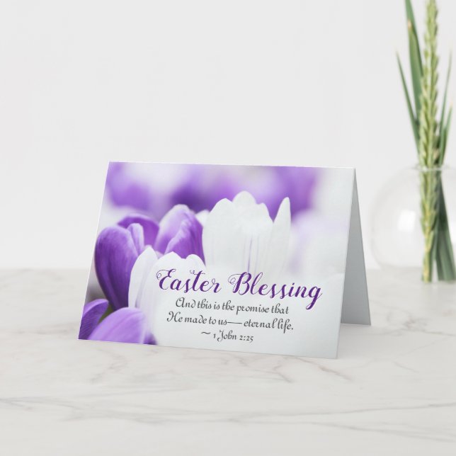 Carte Pâques bénissant le 2h25 1John ceci est la (Devant)