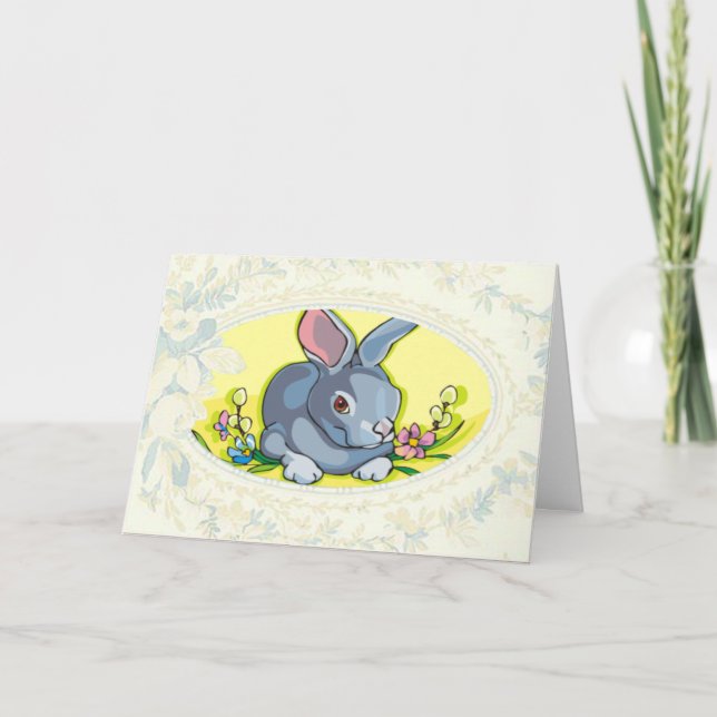 Carte Pâques Bunny Spring (Devant)