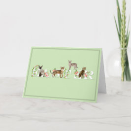 Carte Pâques Cute Des Chats