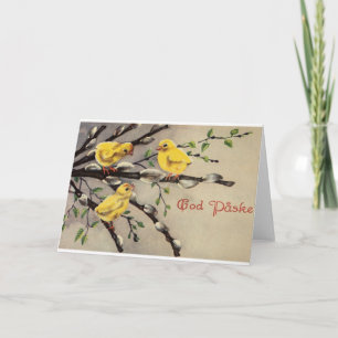 Carte Pâques danoise vintage