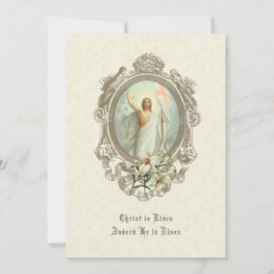 Carte Pâques élégant Paques Résurrection Jésus Lys 