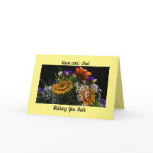 Carte Pâques Florale De Maman Et Papa