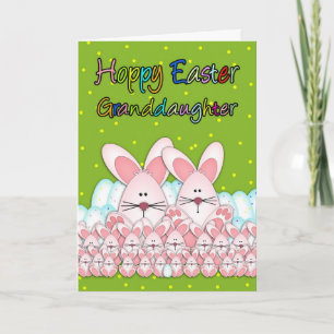 Carte Pâques Grille Avec Bunnies Pâques