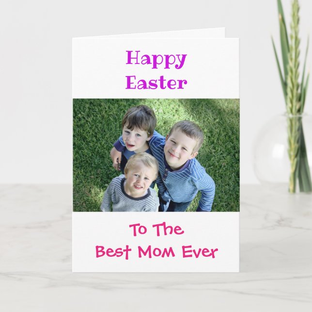 Carte Pâques Maman Meilleur du monde pour enfants Photo (Devant)