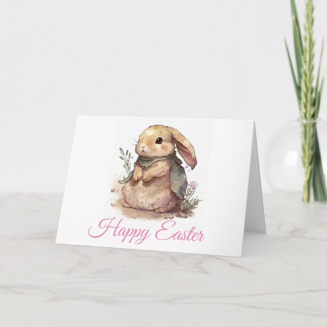 Carte Pâques moelleuse Bunny (Devant)