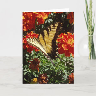 Carte Pâques "Papillon jaune"