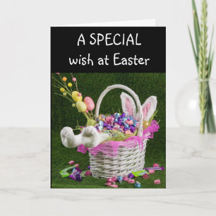 CARTE "PÂQUES" SPÉCIAL *FILLE* D'UN BUNNY SPÉCIAL