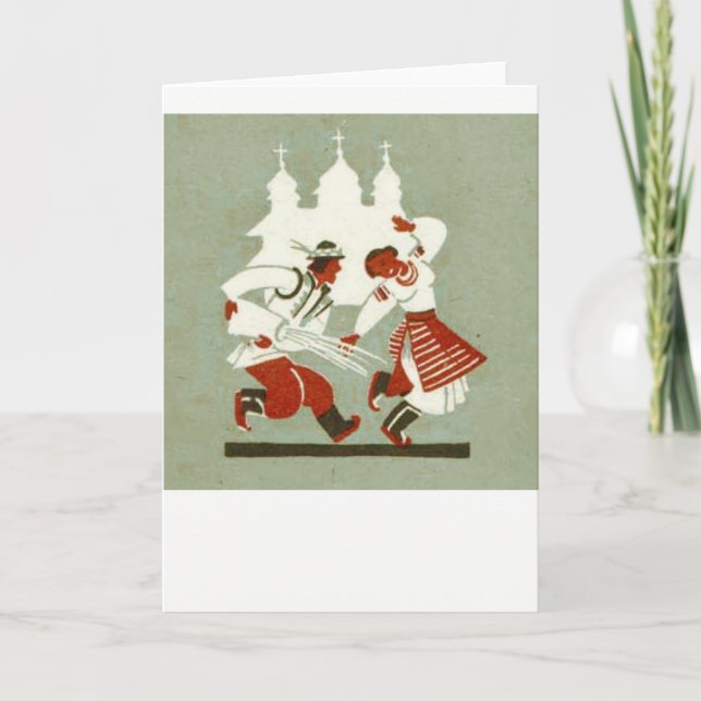 Carte Pâques ukrainienne vintage (Devant)