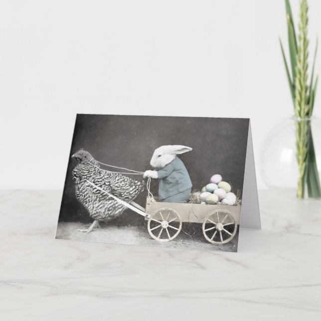 Carte Pâques vintage (Devant)