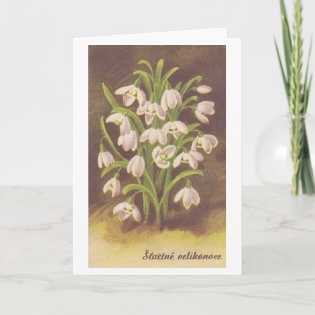 Carte Pâques vintage slovaque / tchèque (Devant)