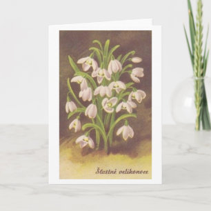 Carte Pâques vintage slovaque / tchèque