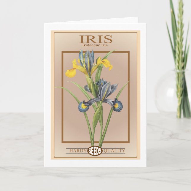 Carte paquet de semences iris (Devant)