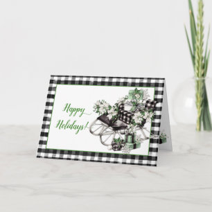 Carte Paquets vintages de couture en plastique vert et n