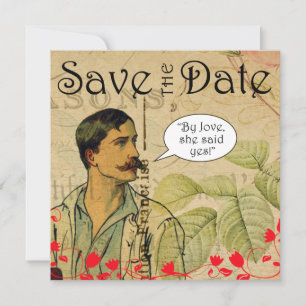 Carte "Par Jove She Said Yes" Enregistrer la date de l'a