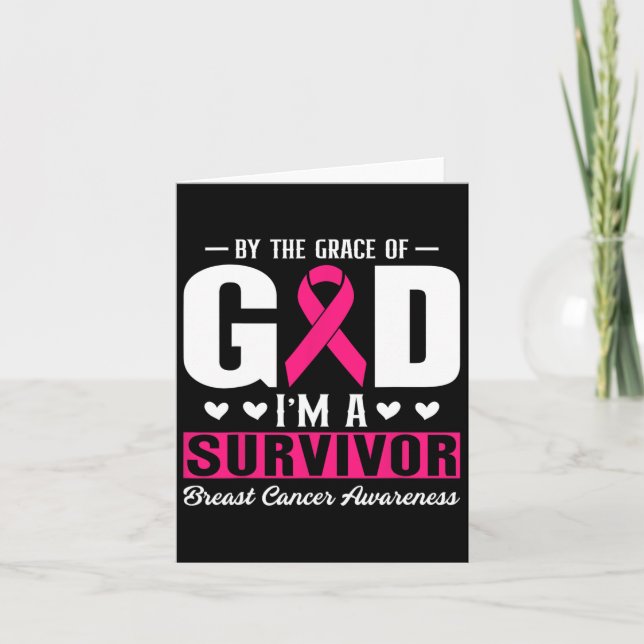 Carte Par La Grâce De Dieu Je Suis Un Cancer Du Sein Sur (Devant)