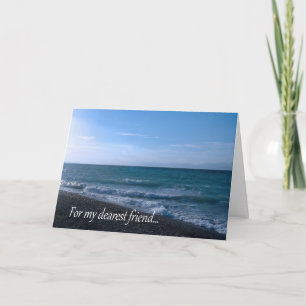 Carte Par la mer pour l'ami - poème d'amitié